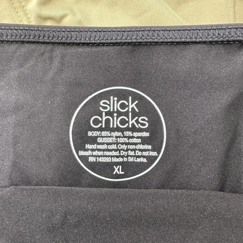 NWT Slick Chicks 2 Pack Briefs Women's Underwear Size‎ XL Beige&Black  Adaptive - Picture 3 of 4